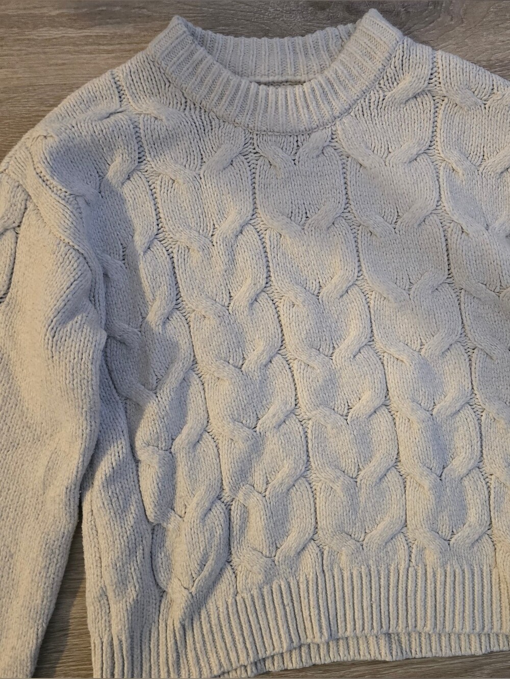 Lauren Conrad Ivory Cableknit Sweater Medium